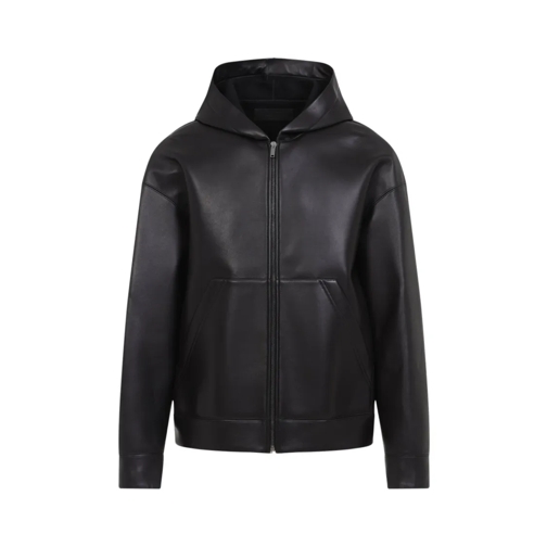 Valentino Bomberjacken Leather Bomber Jacket Black