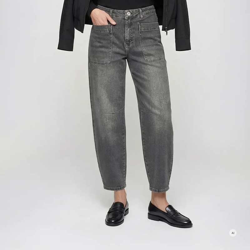 Marc Aurel Barrel-Jeans Diese Barreljeans interpretiert den Utility-Look a schwarz(Image 3)