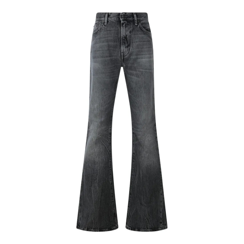 Acne Studios Jeans High-Waisted Flared Jeans Grey
