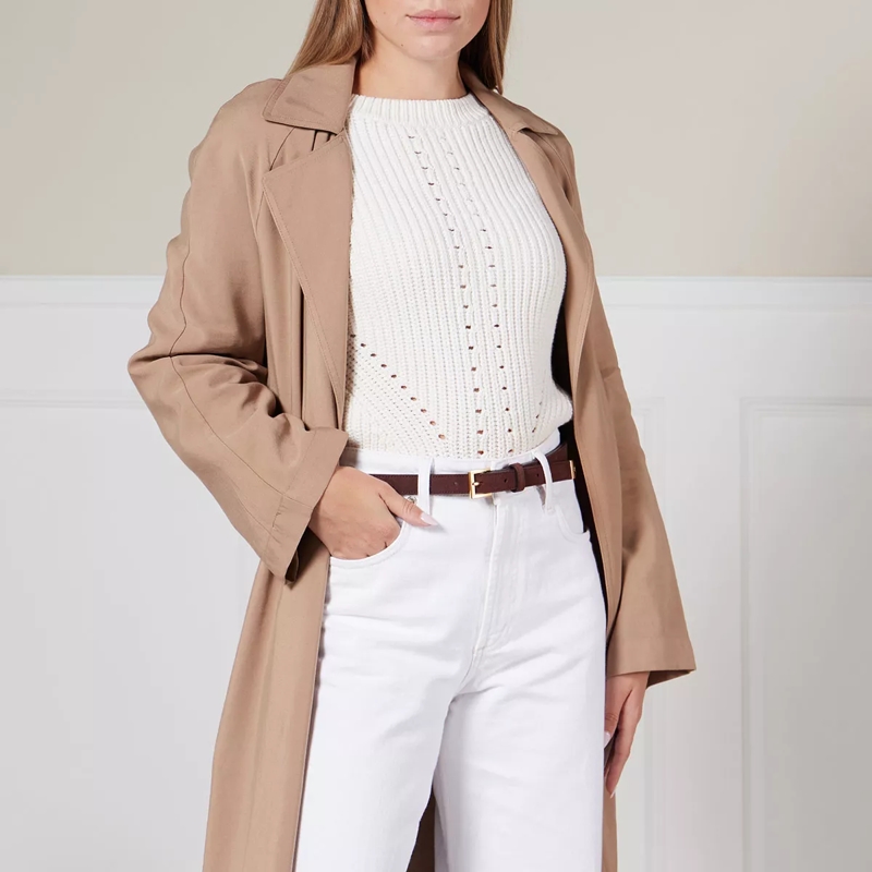 Lauren Ralph Lauren Dünner Gürtel Cap Belt Skinny Fall Brown(Image 2)