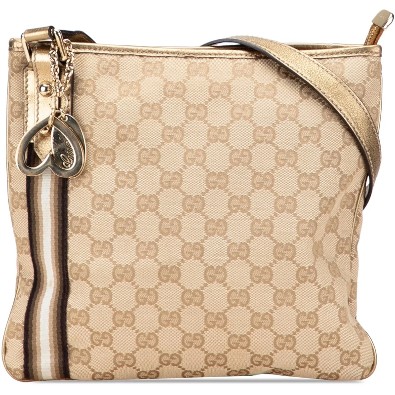 Gucci Schultertasche GG Canvas Jolicoeur Crossbody braun