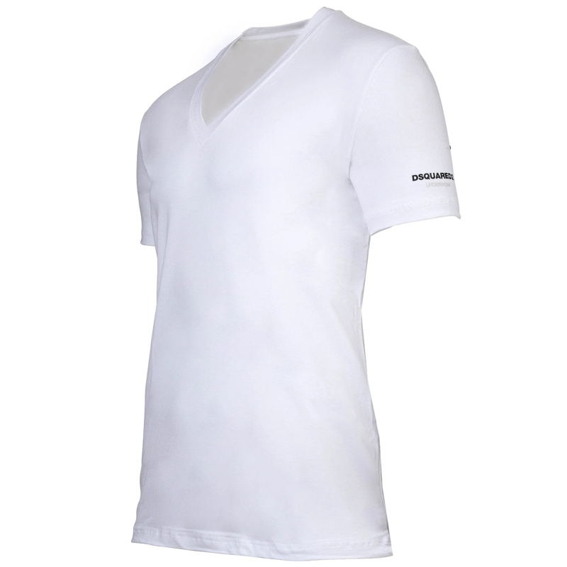 Dsquared2 Hemd TWIN PACK V-NECK T-SHIRT 2er Pack weiss(Image 4)