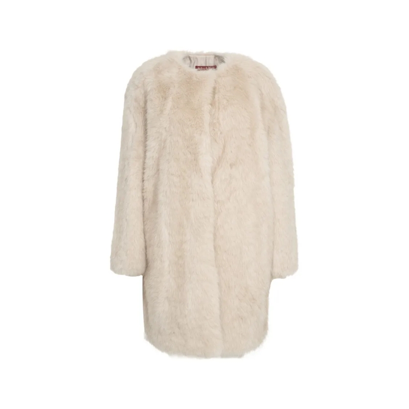 Max Mara  'Eros' Faux Fur Coat Neutrals