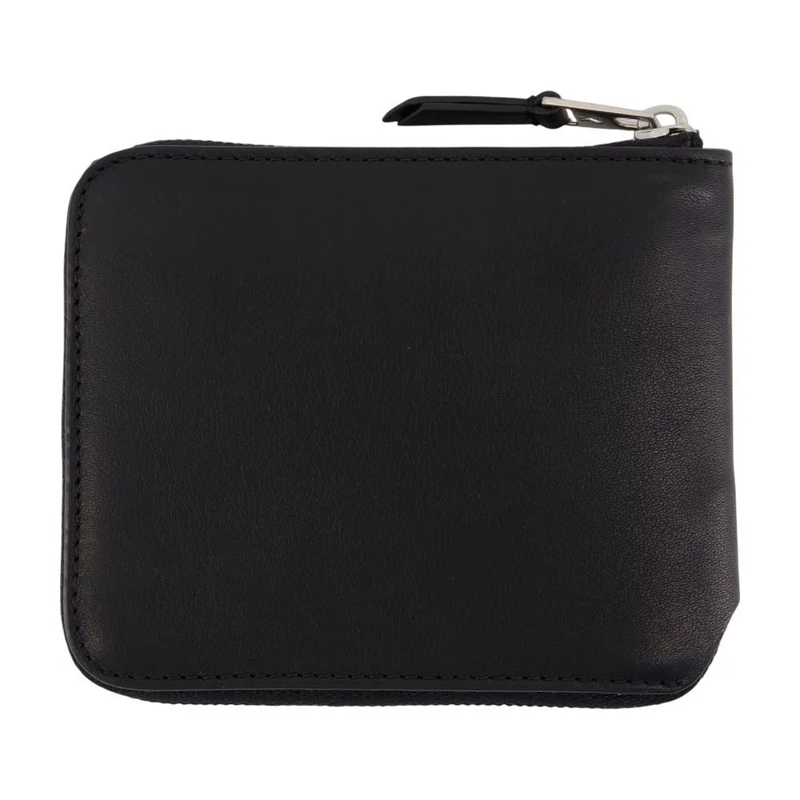 AMI Paris Portemonnee Zip-Around Wallet In Smooth Calfskin Leather Black(Image 2)