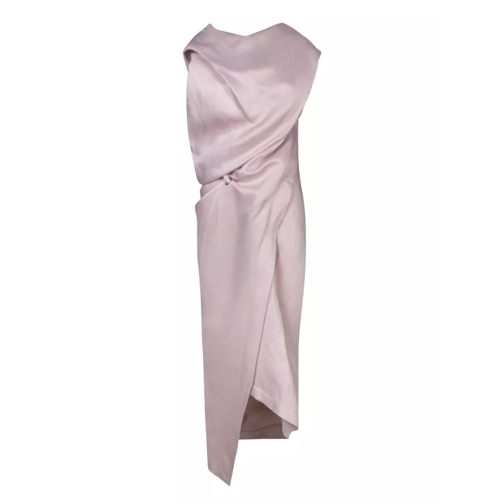 Issey Miyake Asymettric Long Dress Pink 