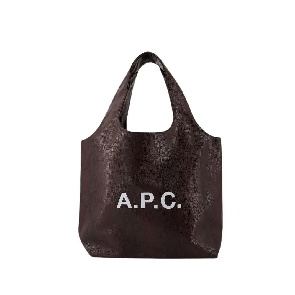 A.P.C. Tote - Ninon Tote Bag - Synthetic Leather - Blackberry - Gr. unisize - in Rot - für Damen