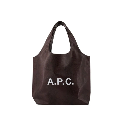 A.P.C. Ninon Tote Bag - Synthetic Leather - Blackberry Burgundy Draagtas