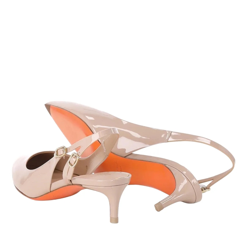 Santoni Pumps Pumps aus Leder pink(Image 3)