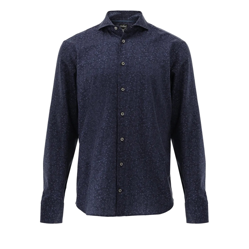 VAN LAACK Hemd Hemd Tailor Fit Druck blau