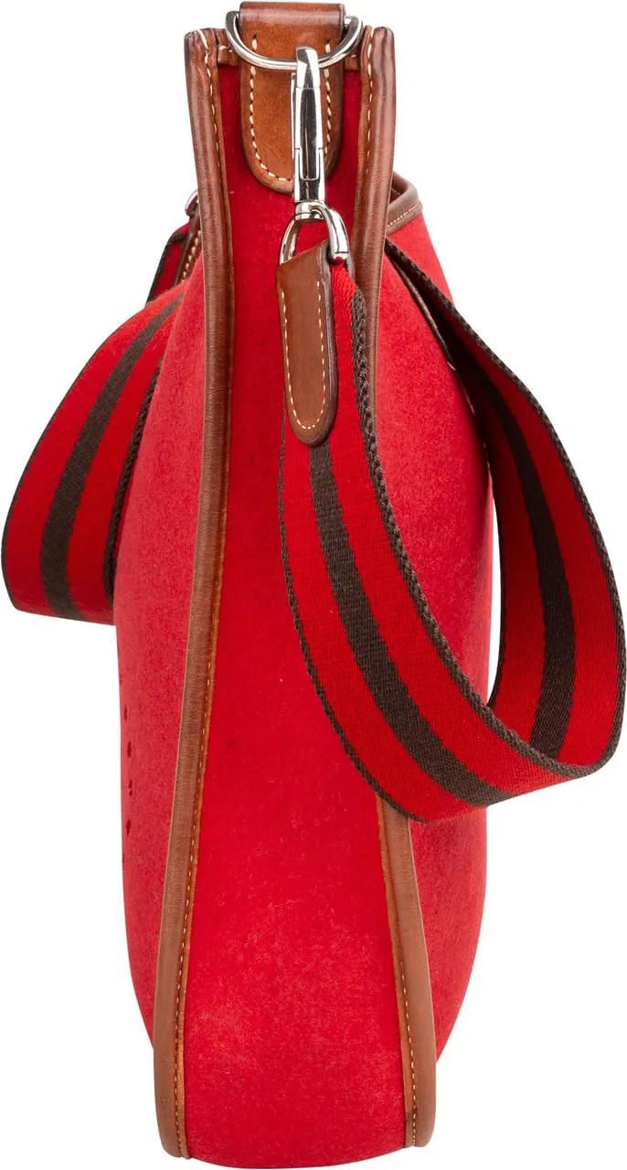 Thumbnail - Hermès Crossbody Bags - Hermes Rouge Wool Felt Evelyne PM Crossbody Bag - Gr. unisize - in Rot - für Damen