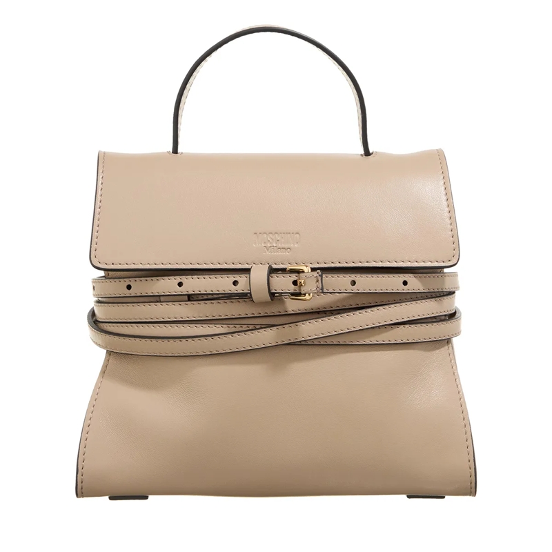 Moschino Satchel Shoulder Bag Beige