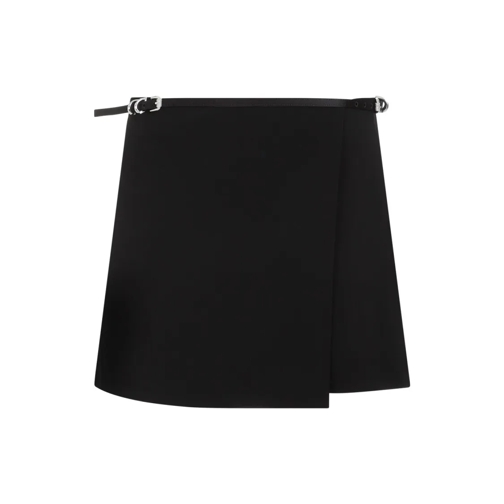 Givenchy Mini-Röcke Black Acetate Mini Wrap Voyou Skirt Black