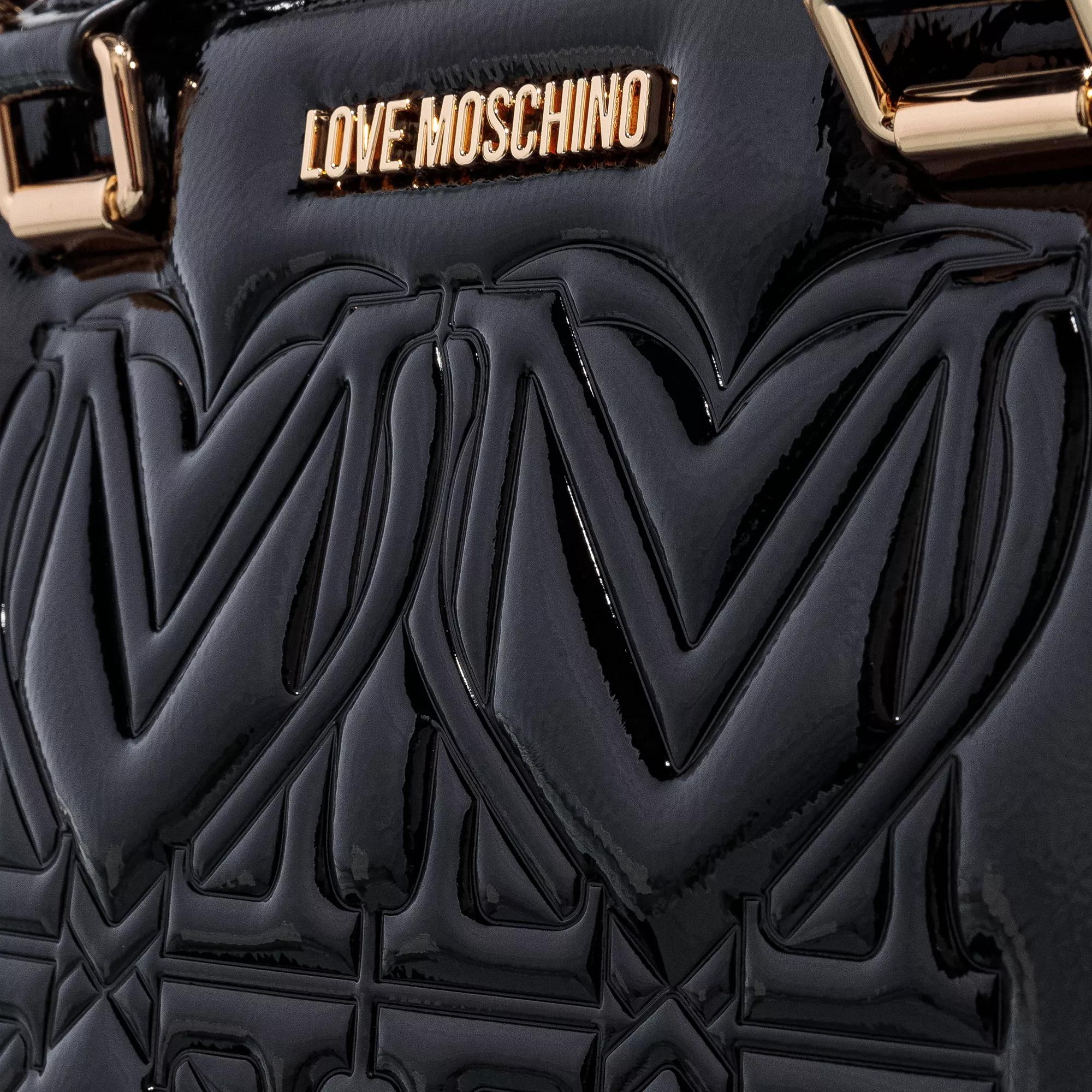 Moschino Love Dames Handtas Schoudertas in Zwart Kunstleer Black Dames