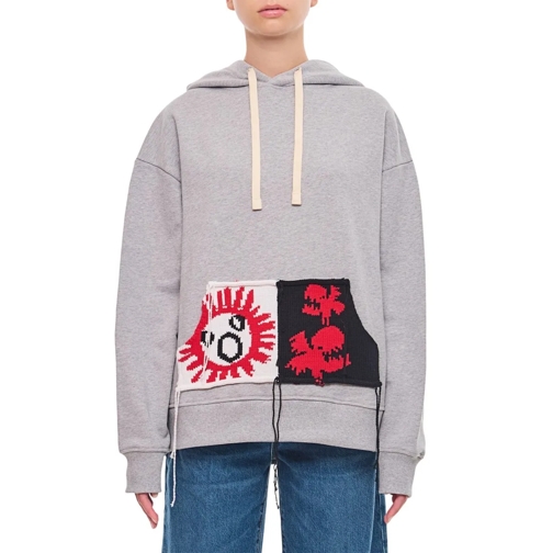 CHARLES JEFFREY LOVER BOY Chemises Patch Rabbit Ears Hoody Grey