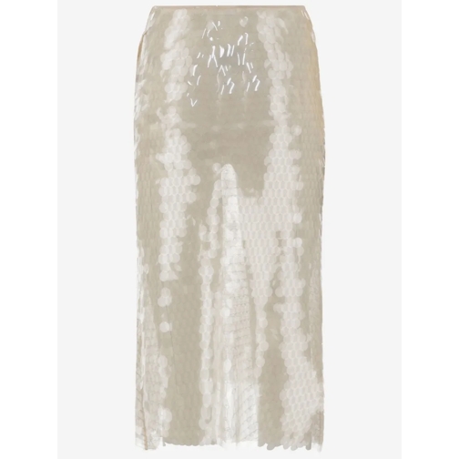 Niccolò Pasqualetti Midi-Röcke Nylon Sequined Skirt Neutrals (Image 2)