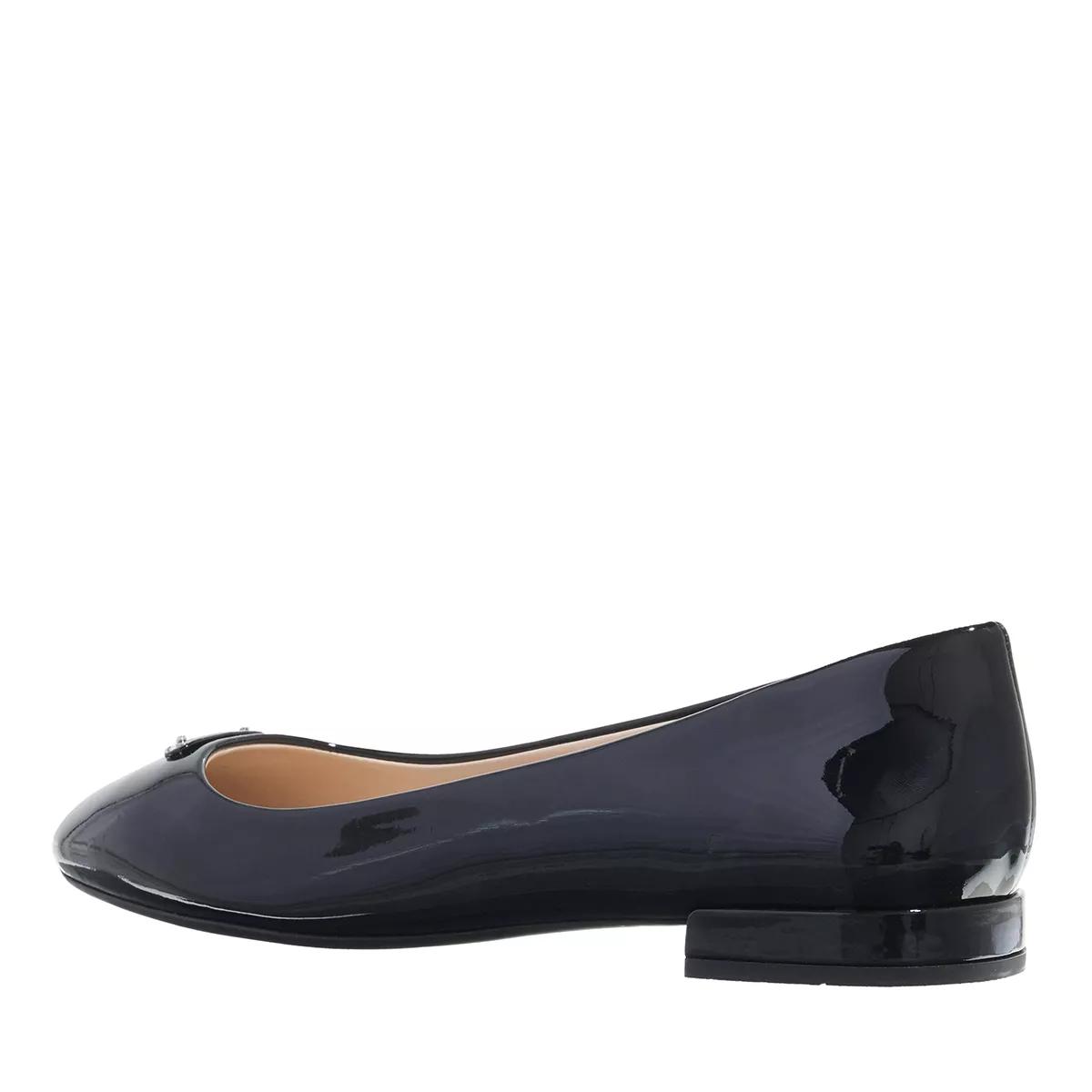 Prada Logo Ballet Flats Patent Black Ballerina Slipper