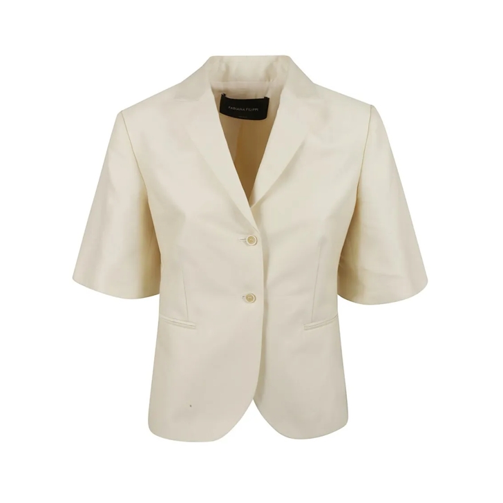 Fabiana Filippi Tailored Yellow Jacket With Notched Lapel