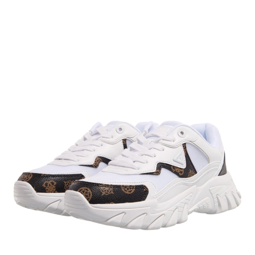 Guess Nowah White/Brown/Ochra lage-top sneaker