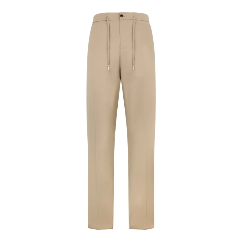 BILLIONAIRE Hose Wool Drawstring Trousers beige