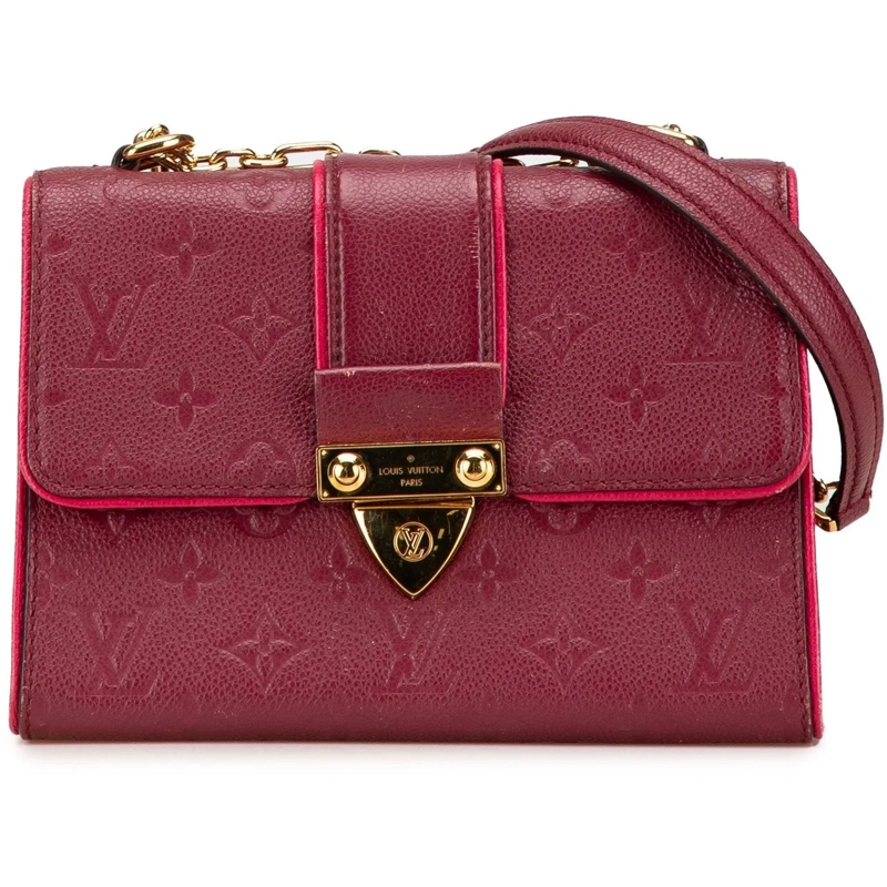 Louis Vuitton Sac à bandoulière Monogram Empreinte Saint Sulpice BB rot