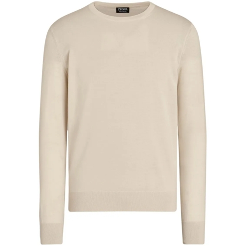 Zegna Trui Beige Knit Sweater Neutrals