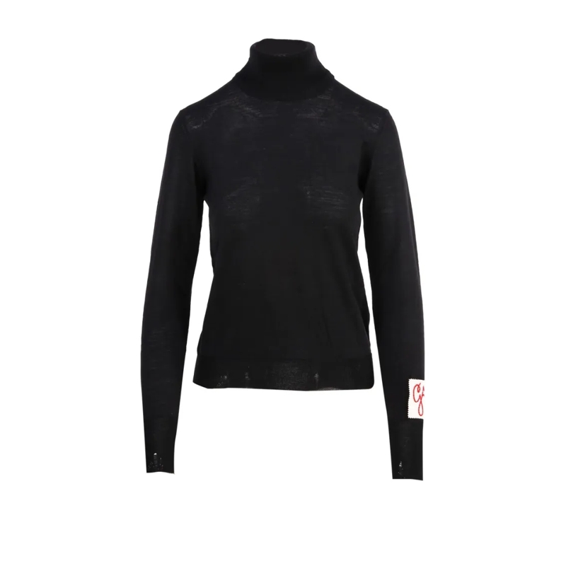 Golden Goose Pull à col roulé Fitted Black Turtleneck Sweater Black