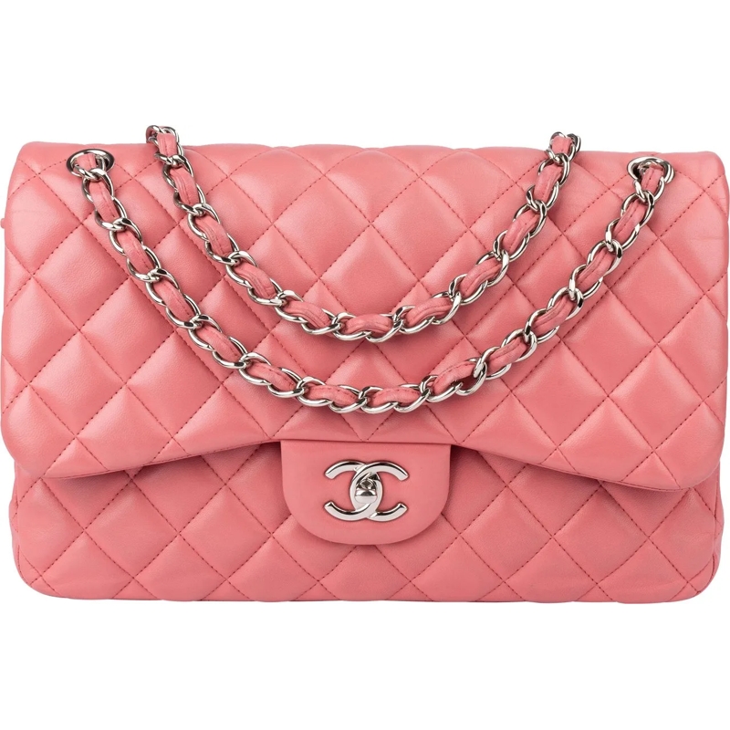 Chanel Tote Chanel Quilted Lambskin Jumbo Double Flap Crossbod rot