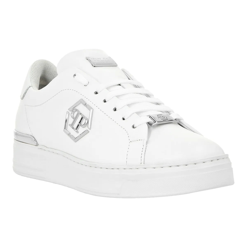 Philipp Plein Low-Top-Sneaker Hexagon Leather Lo-Top Sneaker Black