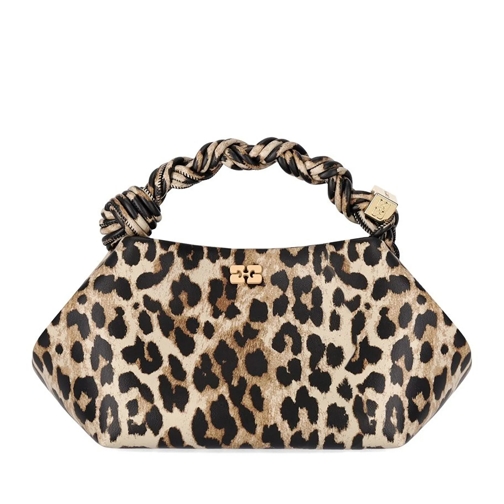 GANNI Tote GANNI BOU HANDTASCHE MIT LEOPARD PRINT schwarz