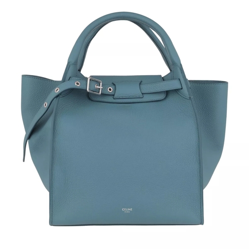 Celine Small Big Bag Grained Calfskin Slate Blue Rymlig shoppingväska