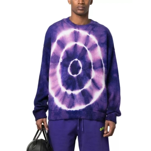 Off-White Tie Dye Mohair Skate Sweater Purple 