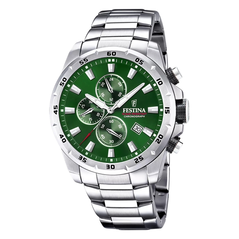 Festina Chronograph Chrono Sport Uhr Silber