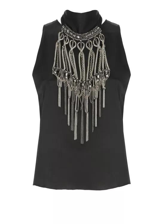 Alberta Ferretti - Silk Blend Top - Größe 40 - black