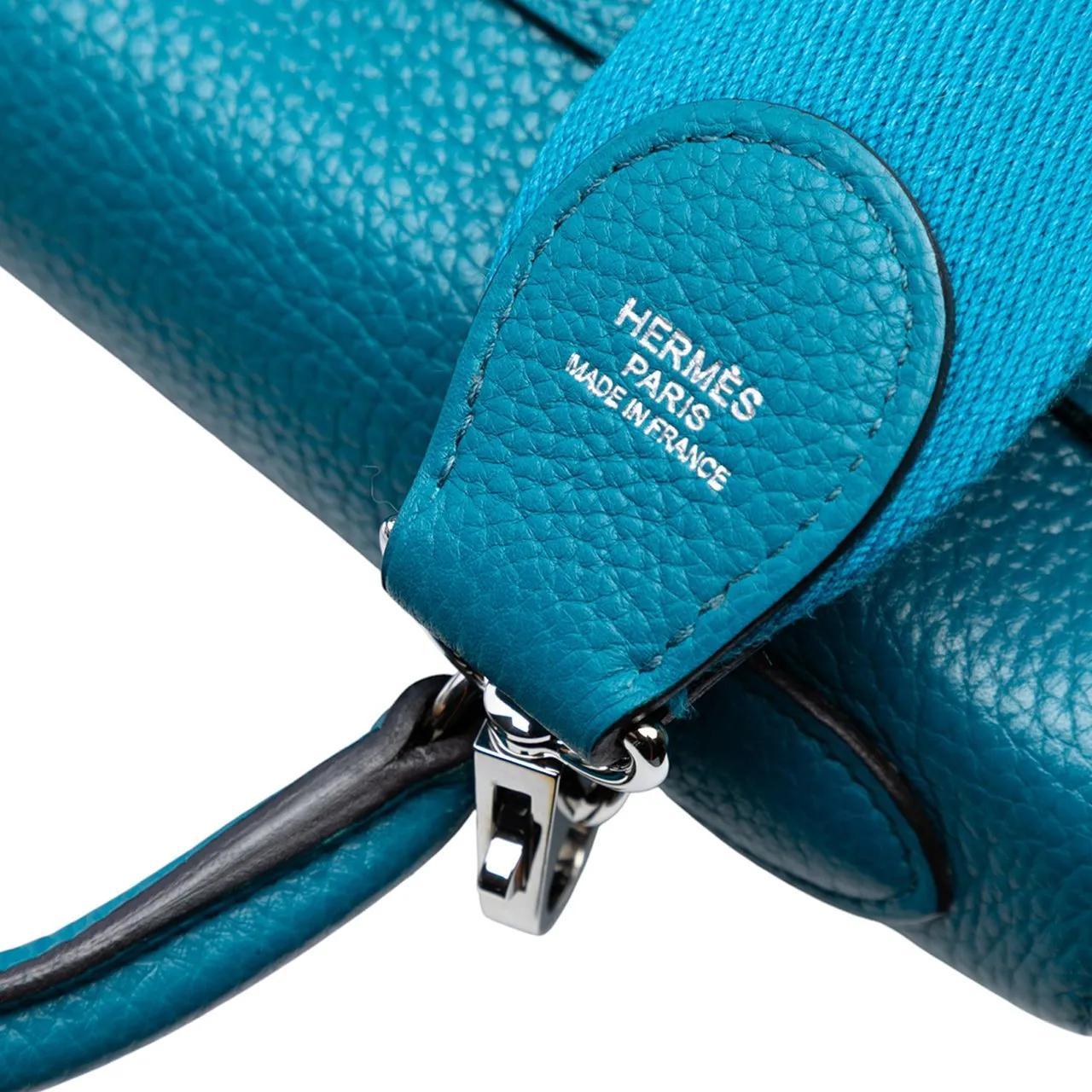 Thumbnail - Hermès Hobo Bags - Togo Amazon Kelly II Retourne 32 - Gr. unisize - in Blau - für Damen
