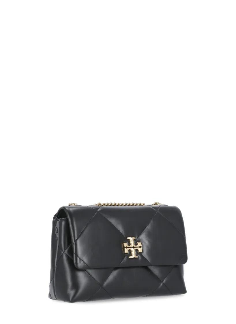 TORY BURCH Hobo bags Black Matelassé Leather "Kira" Shoulder Bag in zwart