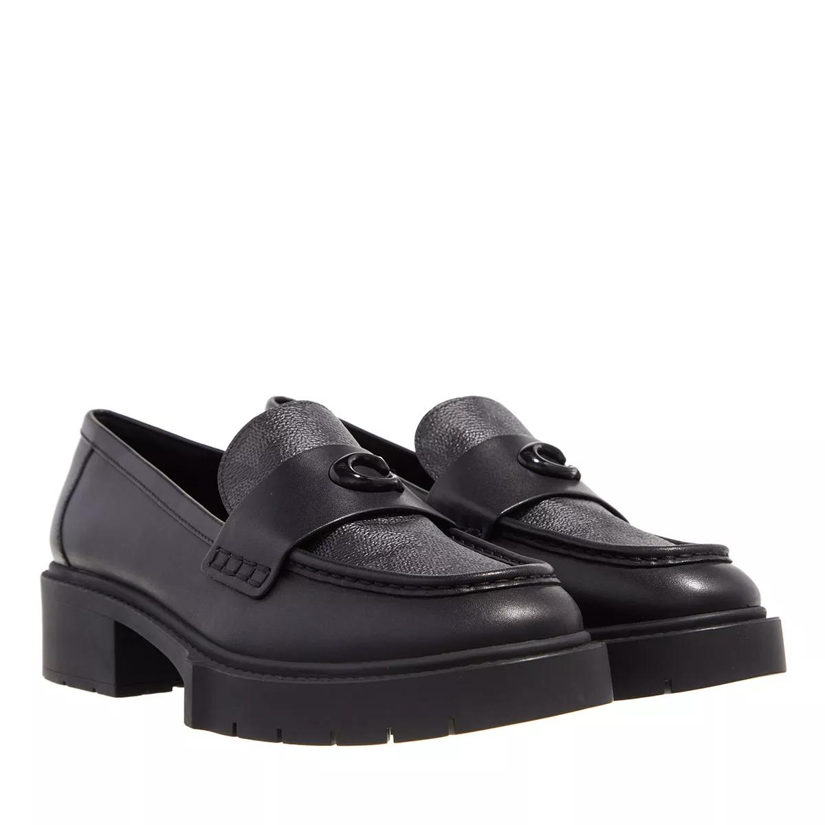 Coach Leah Coated Canvas Loafer Black | Loafer