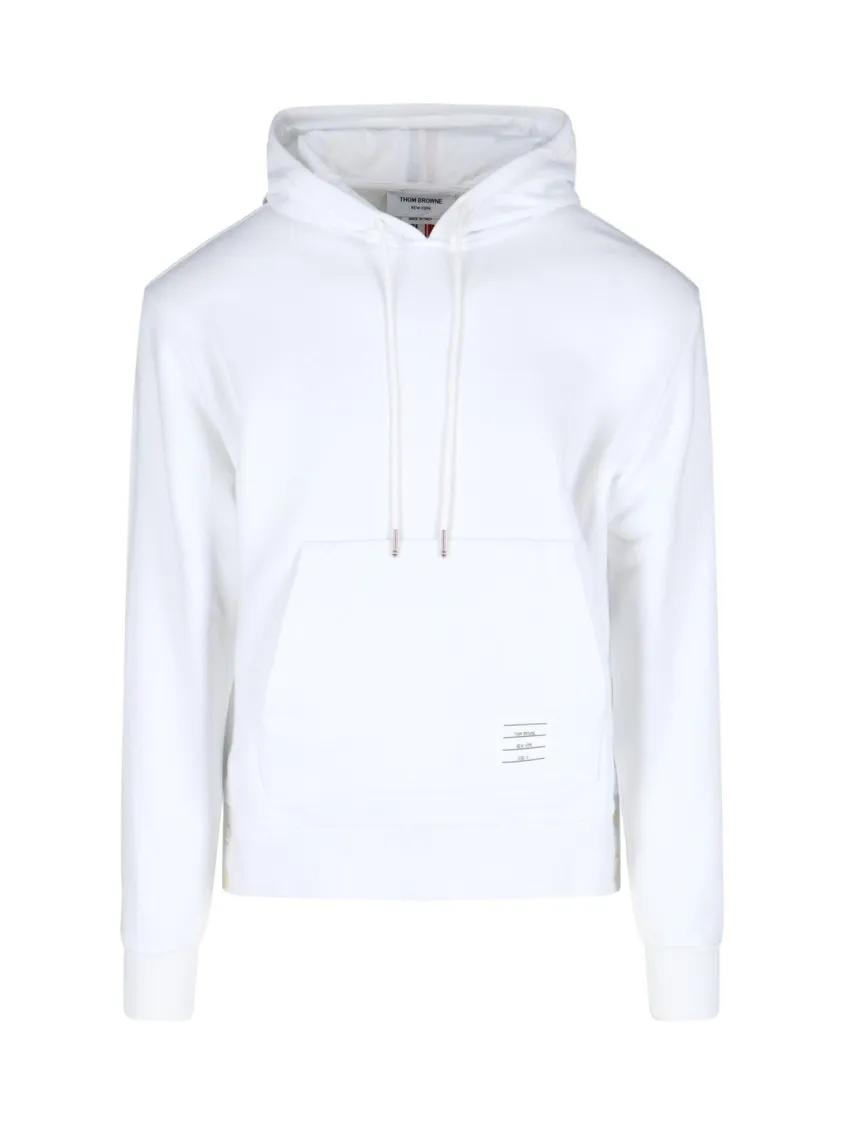 Thumbnail - Thom Browne - Zip Hoodie "Loopback Stripe" – White - Größe 2 - weiß