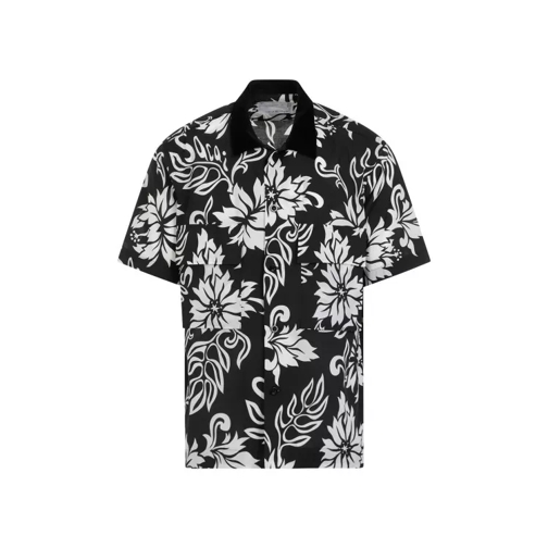 Sacai Black Floral Print Shirt Black 