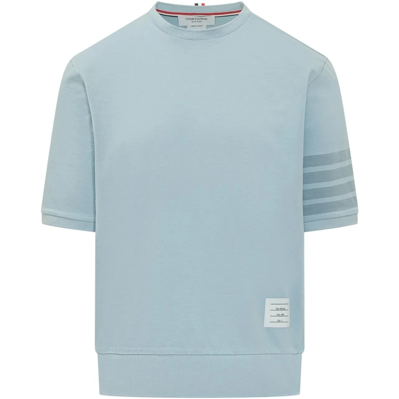 Thom Browne T-shirt T-Shirt Garment Dyed hellblau