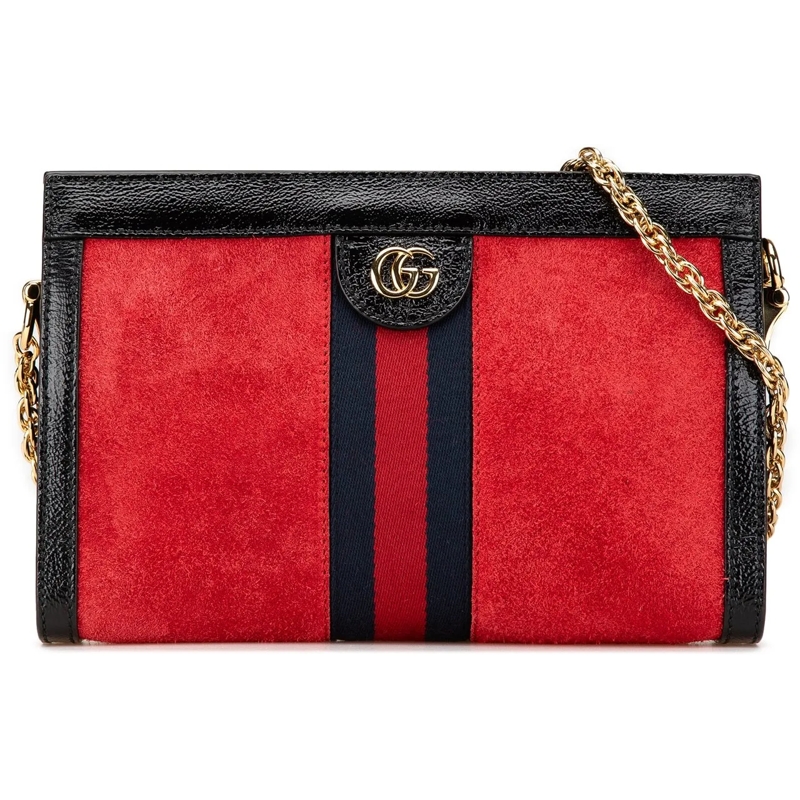 Gucci Sac à bandoulière Small Suede Ophidia Chain Crossbody rot