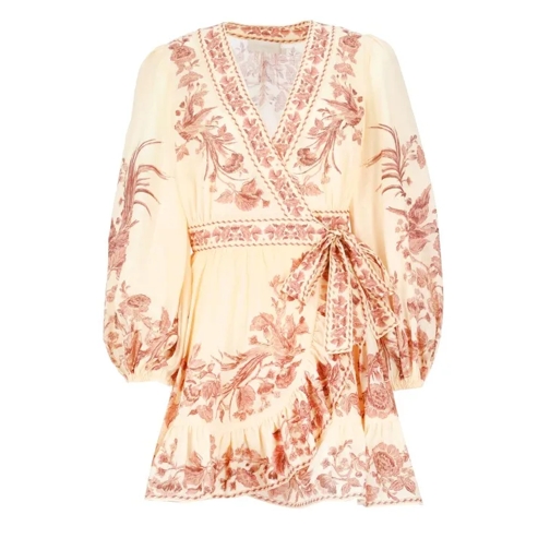 Zimmermann Waverly Wrap Dress Neutrals 