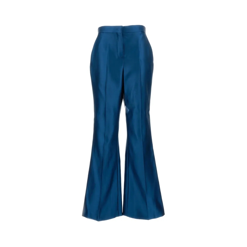 Fendi  Tailored Silk Trousers Blue