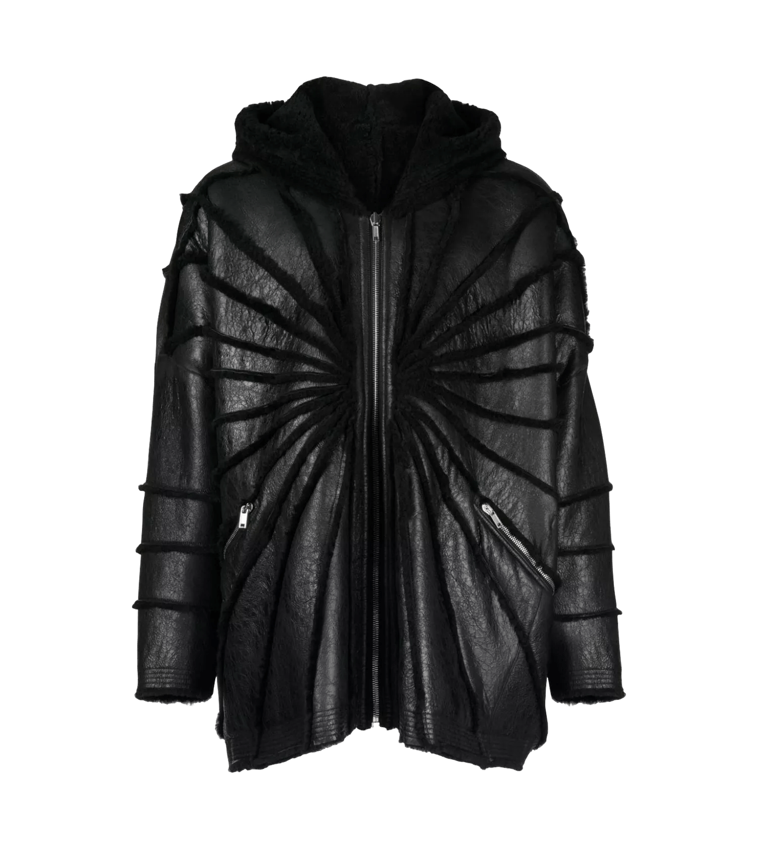 Rick Owens - Wendbare Shearling Jumbo Kapuzenjacke - Größe 48 - multi