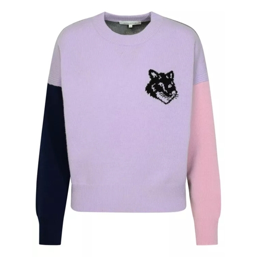 Maison Kitsune Fox Head Shirt Purple 