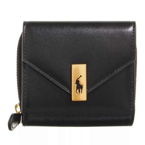 Polo Ralph Lauren Compact Wallet Small Black Bi-Fold Portemonnaie