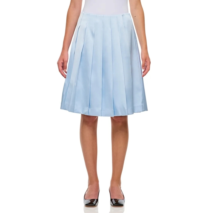 Satin midi skirt blue new arrivals