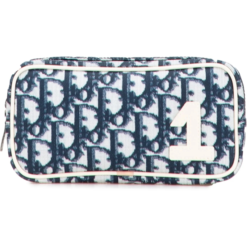 Christian Dior Necessaire Diorissimo Trotter Canvas Cosmetic Pouch blau