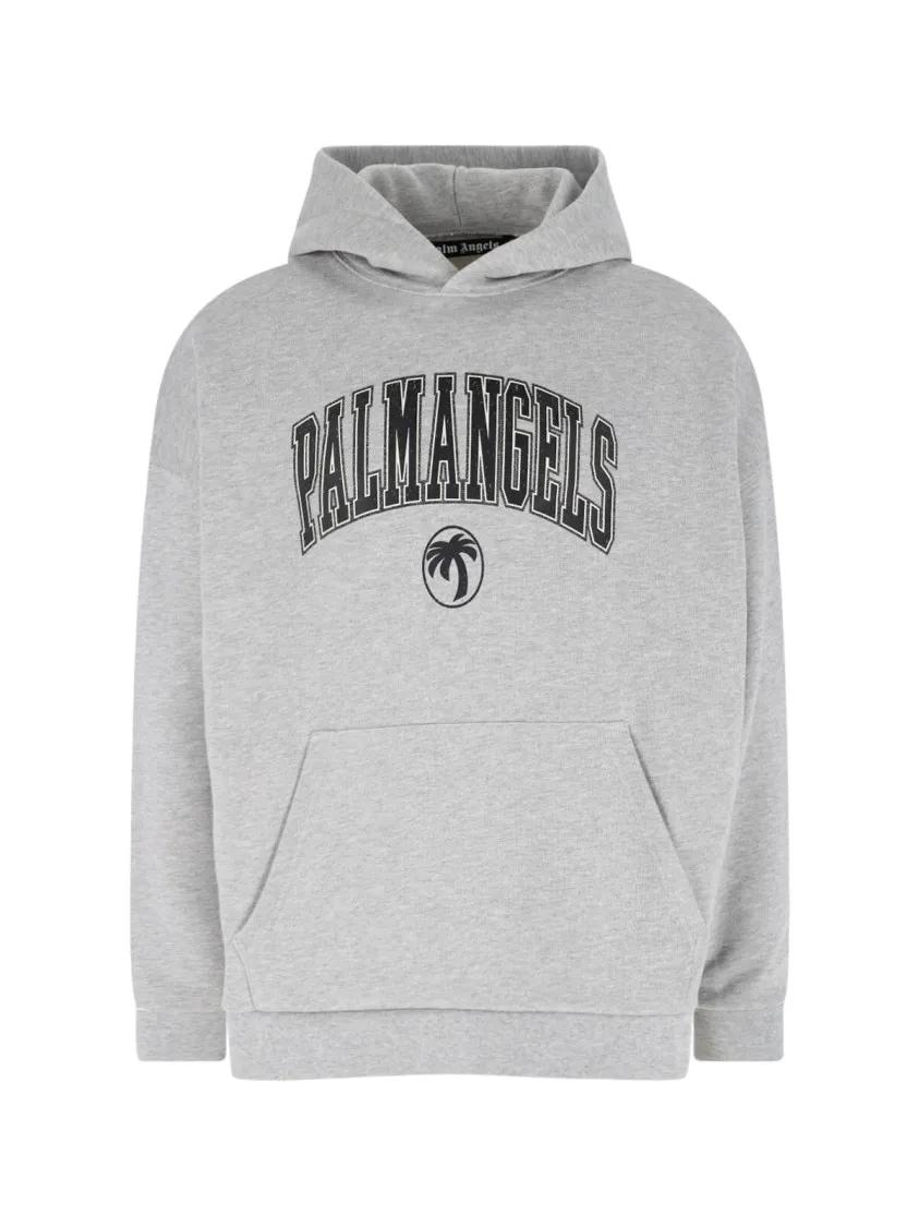 Thumbnail - Palm Angels - "College" Hoodie – Grey - Größe L - grau