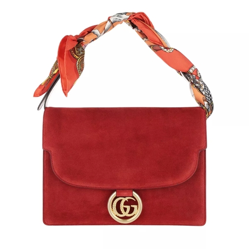 Gucci Shawl Shoulder Bag Medium Red Satchel