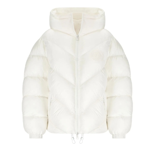 Elisabetta Franchi Vestes en duvet ELISABETTA FRANCHI ELFENBEIN WATTIERTE JACKE mehrfarbig